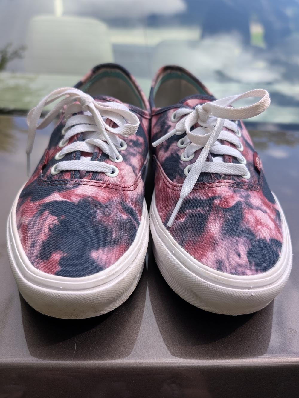 Vans ComfyCush Authentic Grunge Wash Tie Dye Orchid Pink Blue Women's 8.5 NWOB